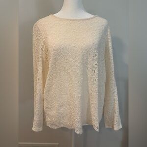 LOFT Cream Lace Blouse